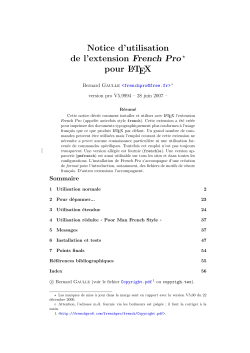 Notice d`utilisation de l`extension French Pro pour LATEX
