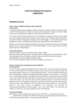 Final-Year Module Descriptions