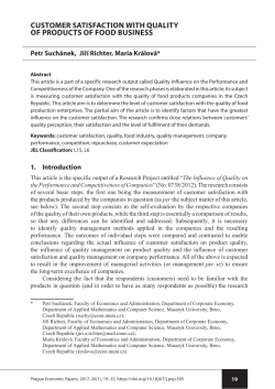 CUSTOMER SATISFACTION WITH QUALITY OF PRODUCTS OF