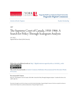 The Supreme Court of Canada, 1958-1966