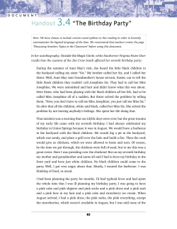 3.4 &ldquo;The Birthday Party&rdquo; - Facing History and Ourselves