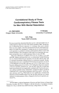 Correlational Study of Three Cardiorespiratory