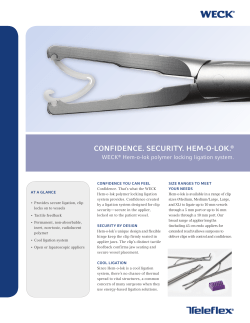 confidence. security. hem-o-lok. - Teleflex Incorporated