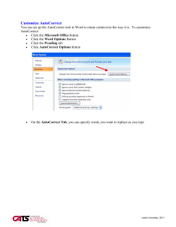 Customize AutoCorrect