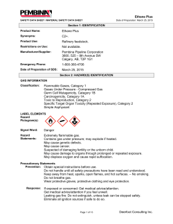 Ethane Plus Deerfoot Consulting Inc. Ethane Plus C2+