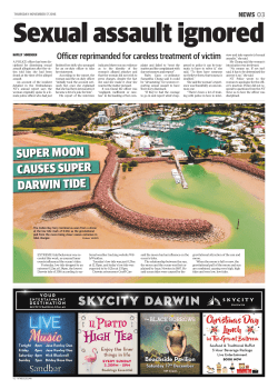 SUPER MOON CAUSES SUPER DARWIN TIDE