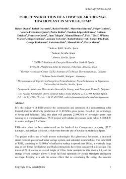 ps10, construction of a 11mw solar thermal tower plant in seville, spain