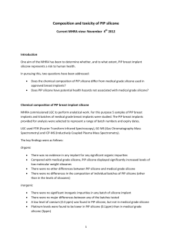 Composition and toxicity of PIP silicone