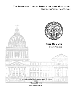 Illegal Immigrants - Mississippi Office of the State Auditor