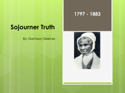 Sojourner Truth biography by Dashawn Steens sojourner