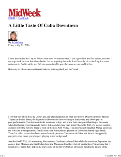 A Little Taste Of Cuba Downtown | Food Finds