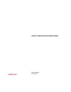 Oracle® Switch ES1-24 Product Notes