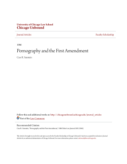 Pornography and the First Amendment