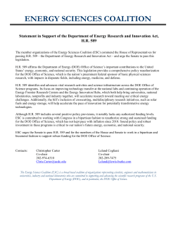 energy sciences coalition - Crop Science Society of America