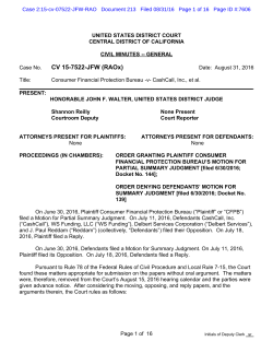 Consumer Financial Protection Bureau -v