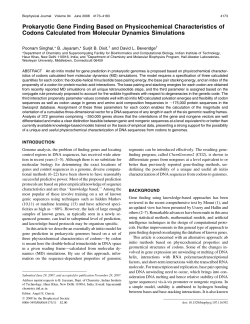 Prokaryotic Gene Finding Based on Physicochemical