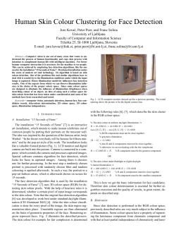 Human Skin Colour Clustering for Face Detection