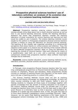 Prospective physical sciences teachers` use of laboratory activities