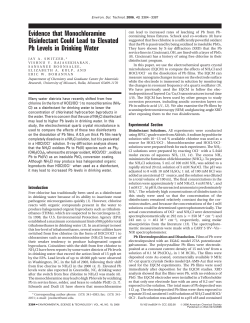 Evidence that Monochloramine Disinfectant Could Lead to Elevated