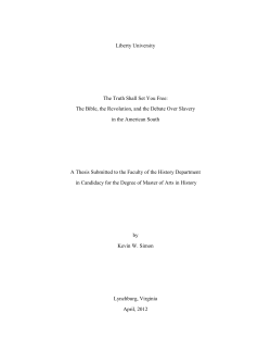 The Truth Shall Set You Free - Digital Commons @ Liberty University
