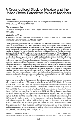 A Cross-cultural Study of Mexico and the United States