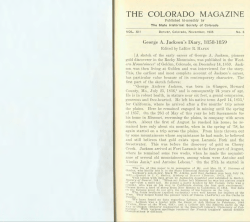 Colorado Magazine Vol. 12 No. 6 (November 1935)