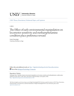The Effect of early environmental manipulation on locomotor