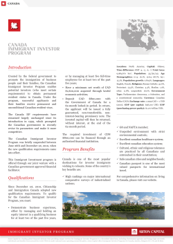 canada immigrant investor program