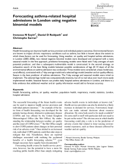 Forecasting asthma-related hospital admissions in