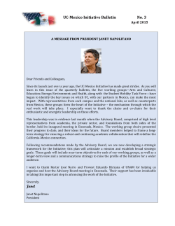 Bulletin issue #3 (Apr 2015) - UC-Mexico Initiative