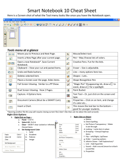 Smart Notebook 10 Cheat Sheet
