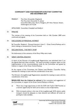 scrutiny commission - Charnwood Borough Council