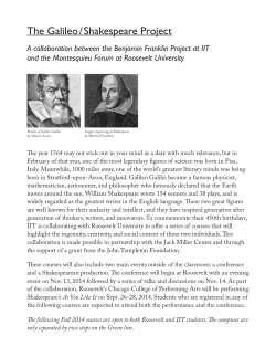 The Galileo-Shakespeare Project Brochure.indd
