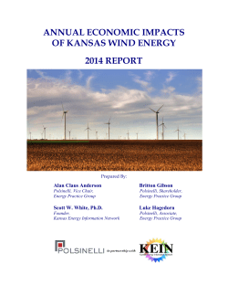 annual economic impacts of kansas wind energy 2014