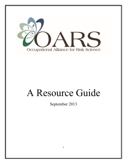 A Resource Guide - Toxicology Excellence for Risk Assessment
