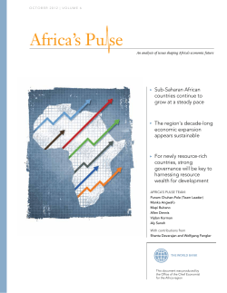 Africa`s Pulse - World Bank Group
