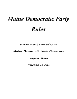 Maine Democratic Party Rules