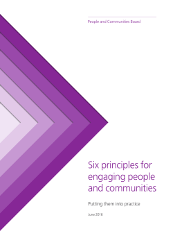 Six principles for engaging people and communities