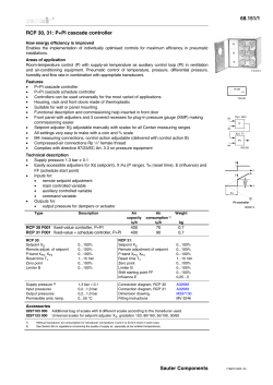 68.151/1 RCP 30, 31: P+PI cascade controller Sauter Components