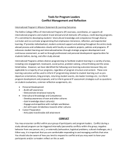 Conflict Resolution and Reflection