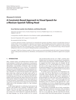 A Constraint-Based Approach to Visual Speech for a Mexican
