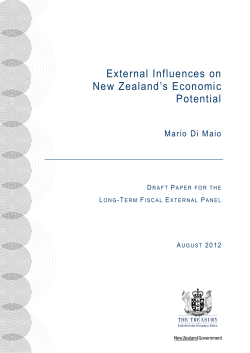 External Influences on New Zealand`s Economic Potential