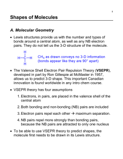 Shapes of Molecules and Hybridization