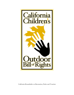California Children`s Outdoor Bill of Rights