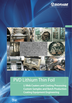PVD Lithium Thin Foil