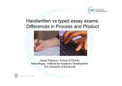 Handwritten vs typed essay exams