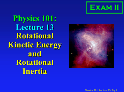 Rotational Kinetic Energy