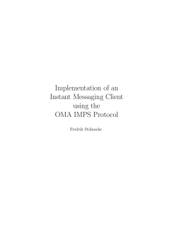 Implementation of an instant messaging client using the OMA IMPS