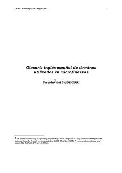 CGAP Glossary Spanish to English