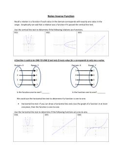 Notes Inverse Function